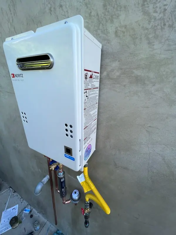 Tankless water heater installation for Reserve homes